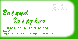 roland kritzler business card